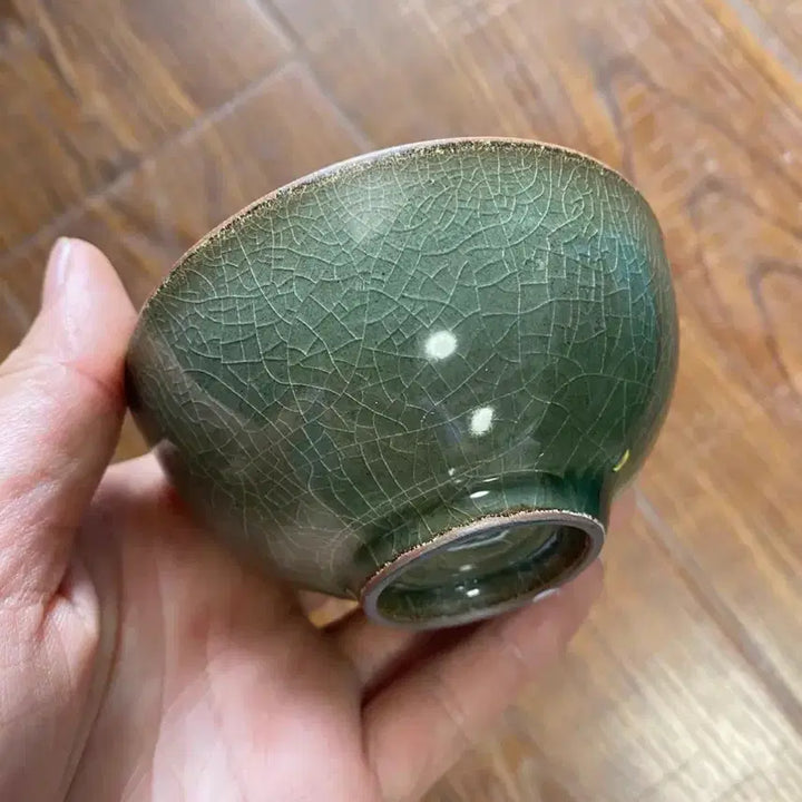 [BUNJANG] Qing Dynasty Mid-Period Longquan Ware Celadon Tea Cup / 진품 청나라중기 용천요대요 (운송시간13일)