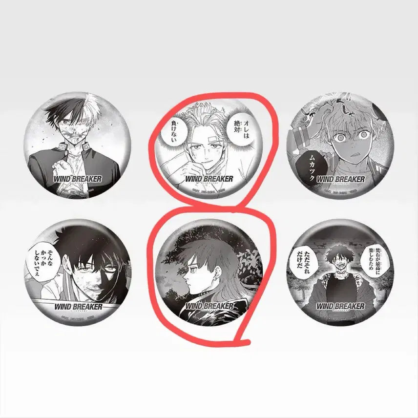 [BUNJANG] Wind Breaker Kuji Badge Set Bundle / 일괄 윈브레 윈드브레이커 뱃지 세트 쿠지 제일복권