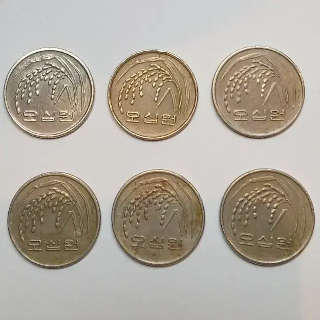 [BUNJANG] 1993 Vintage 50 Won Coin Bundle Set (10 pcs) / 1993년 빈티지50원 10개일괄