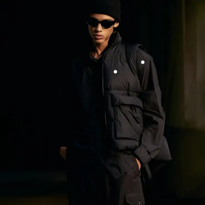 [BUNJANG] Musinsa Standard City Leisure Wide Cargo Pants Black / 무신사 스탠다드 시티 레저 와이드 카고 팬츠 블랙