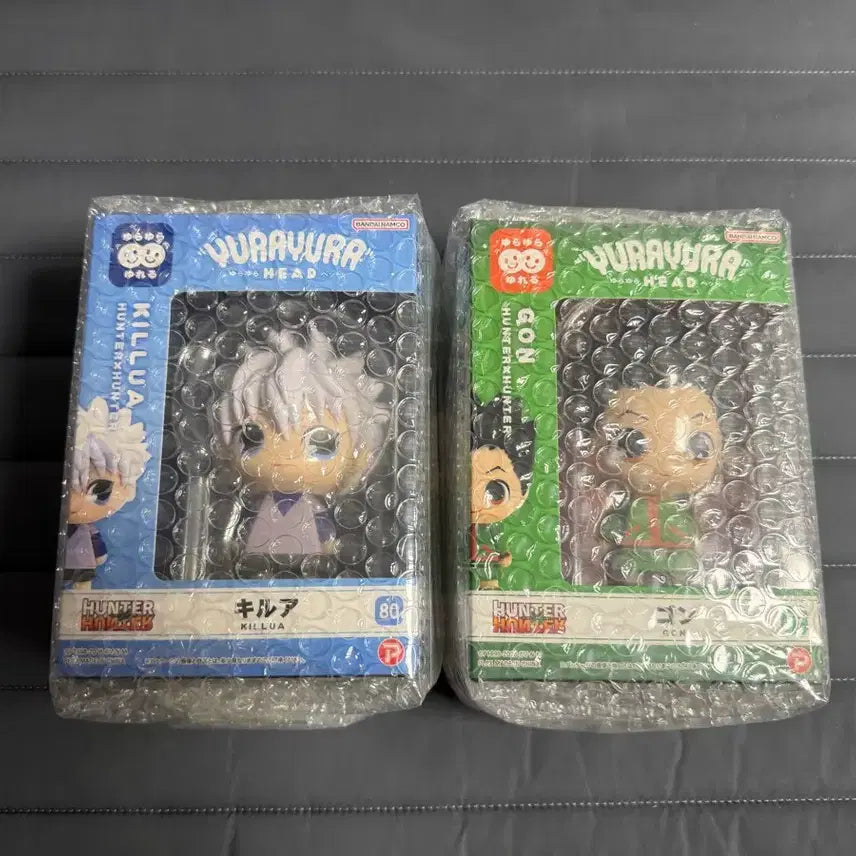 [BUNJANG] Hunter x Hunter YuraYura Head Figure Bundle Set Gon &amp; Killua (Sealed) / (미개봉 일괄) 헌터헌터 유라유라헤드 피규어 곤/키르아 피규어