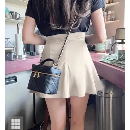 [BUNJANG] GRL Flare Mini Skirt Ivory / grl 그레일 스나계 플레어 스커트 양산형 지뢰계 양지뢰 스나이델