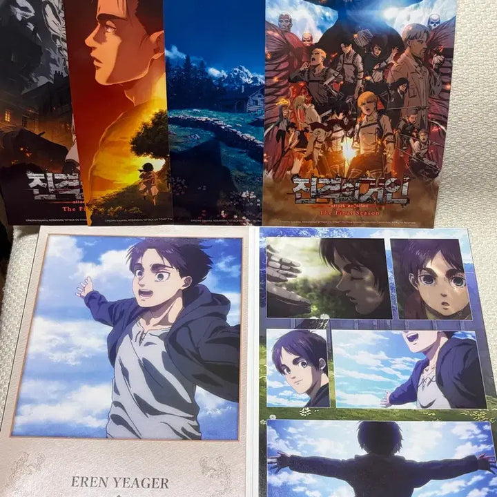 [BUNJANG] Attack on Titan Poster, Keychain, Acrylic Sticker Bundle Set / 진격의 거인 포스터 키링 아크릴 스티커 일괄 판매