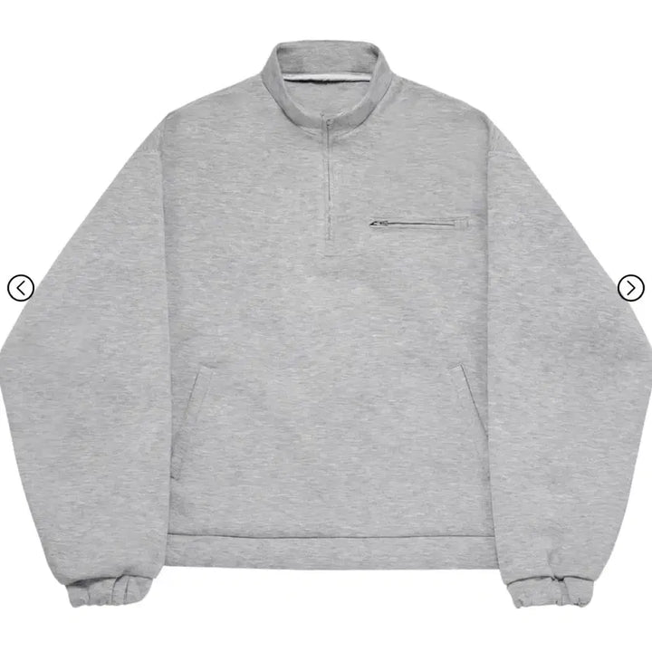 [BUNJANG] KAMIEN Balloon Half Zip-up Mélange Grey / 2) 카미엔 벌룬 하프집업 멜란지그레이