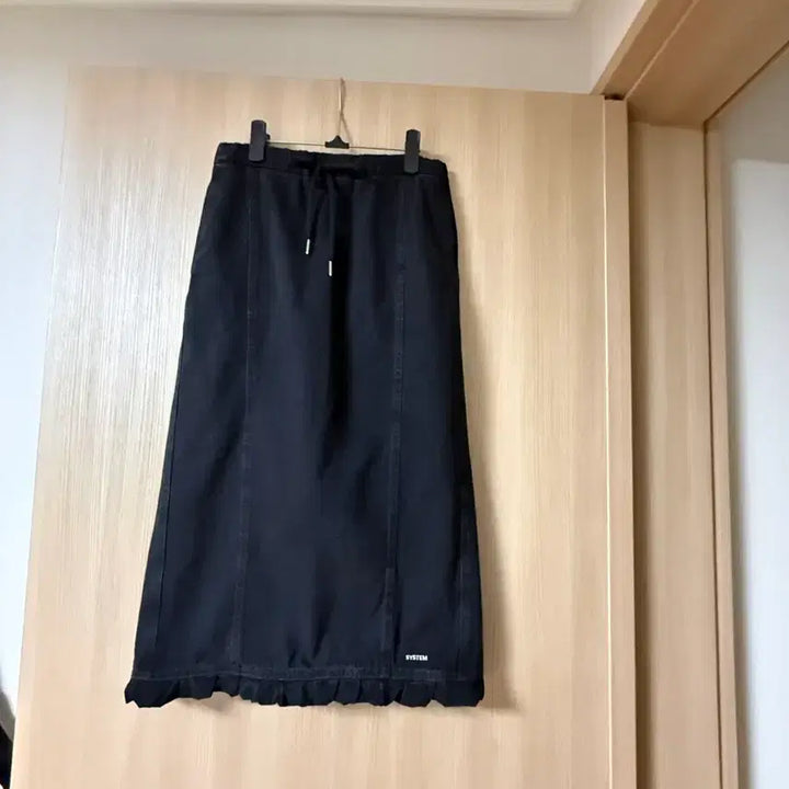 [BUNJANG] SYSTEM Black Denim Long Skirt / 시스템 블랙데님 스커트