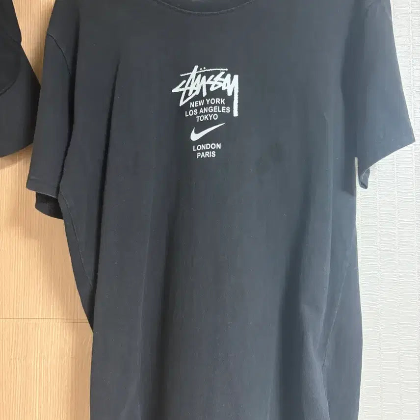 [BUNJANG] Stussy Nike Collaboration Black T-Shirt / 스투시 나이키 콜라보 블랙 반팔 티셔츠
