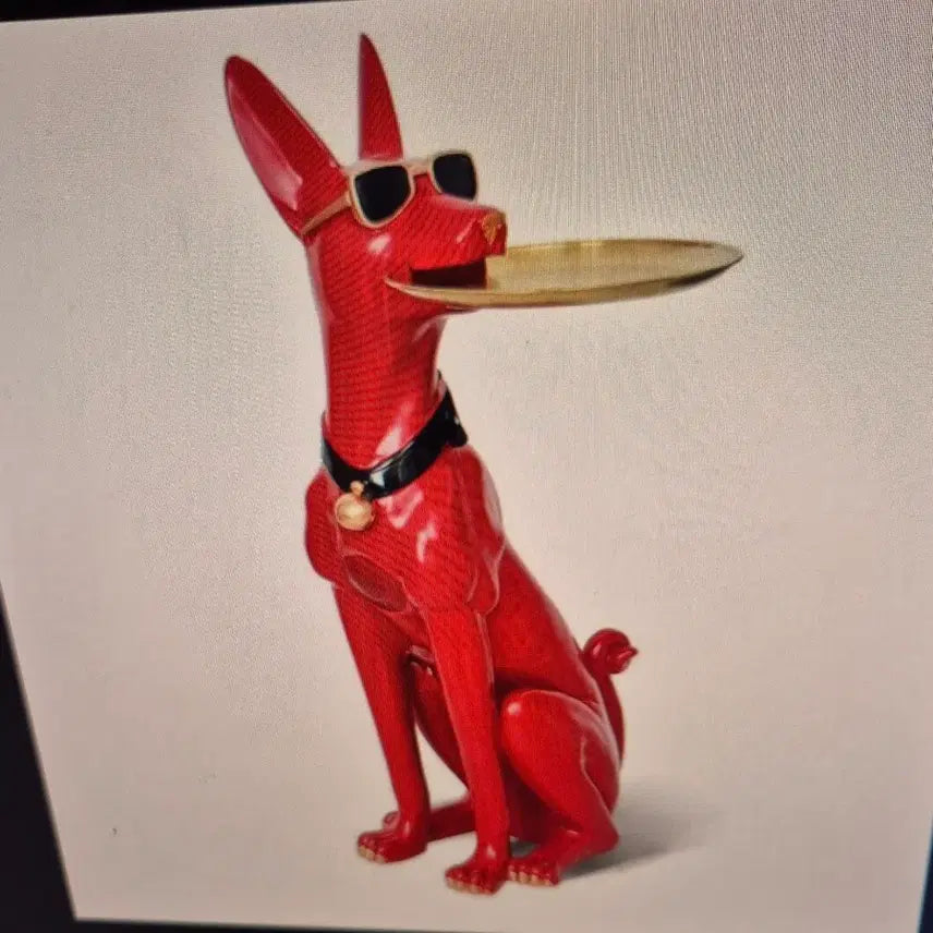 [BUNJANG] Doberman Bluetooth Speaker with Tray Table - Black / 강아지 블루투스 스피커 + 트레이 테이블 블랙
