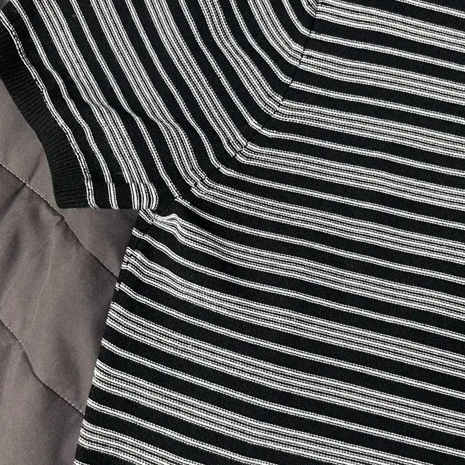 [BUNJANG] In tempo mood Half Button Stripe Knit / 인템포무드 하프 위트 버튼 스트라이프 니트