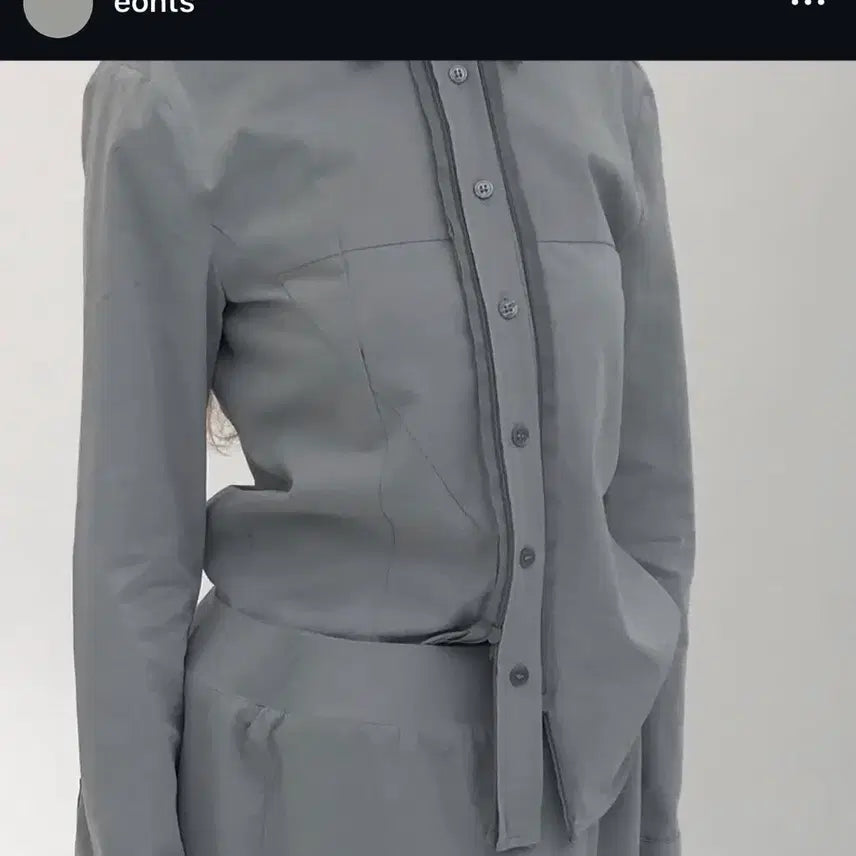 [BUNJANG] Eonts Origami Shirt Grey / Eonts 에옹쓰 오리가미 셔츠 그레이