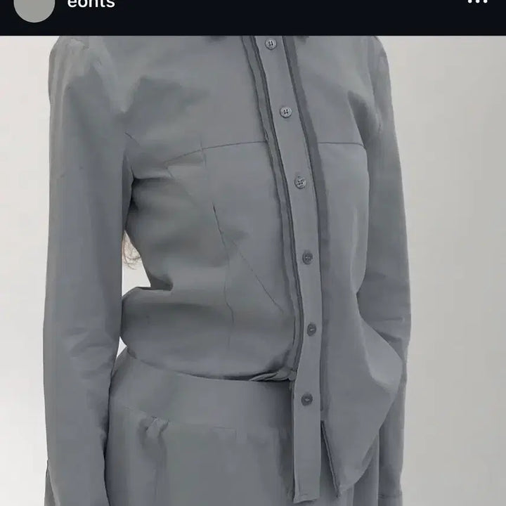 [BUNJANG] Eonts Origami Shirt Grey / Eonts 에옹쓰 오리가미 셔츠 그레이