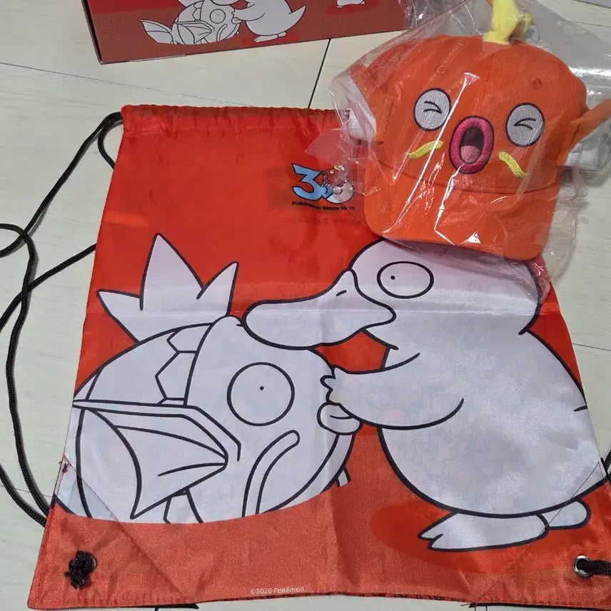 [BUNJANG] Pokemon Run Magikarp Hat and Bag Set / 포켓몬 런 모자/가방 판매합니다