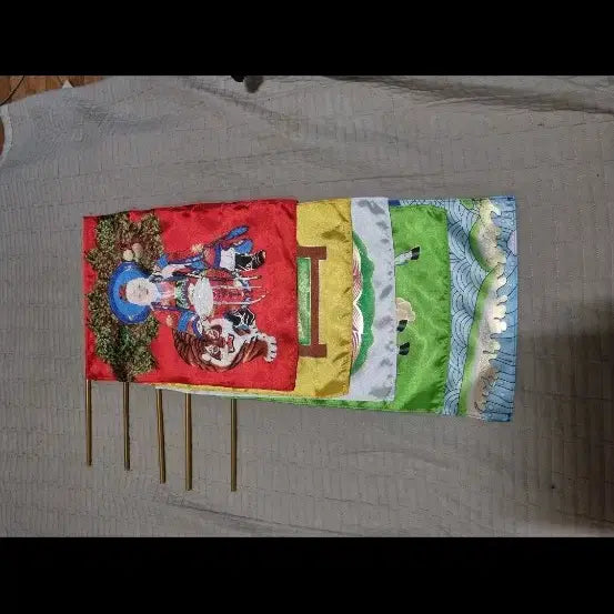 [BUNJANG] Spiritual Supplies: Five-Directional Banner and Fan Set / 무속용품 부채오방기