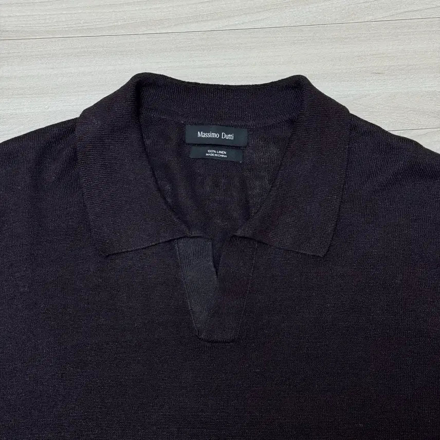 [BUNJANG] Massimo Dutti Linen Knit Polo Shirt (L) / 마시모두띠 반팔 카라티 (L)