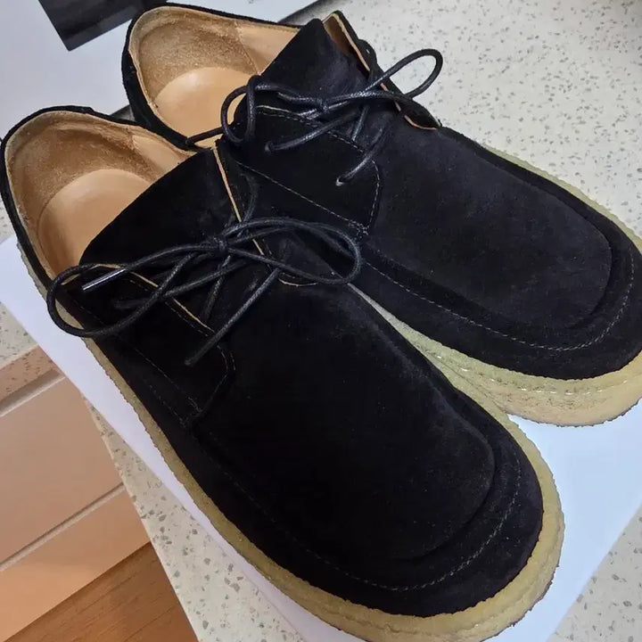 [BUNJANG] Lost Garden Uniform Crepe Derby Shoes Black Size 42 (270) / 로스트가든 유니폼크레페 더비 블랙 42사이즈(270)