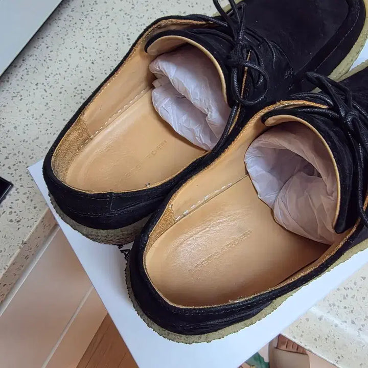 [BUNJANG] Lost Garden Uniform Crepe Derby Shoes Black Size 42 (270) / 로스트가든 유니폼크레페 더비 블랙 42사이즈(270)