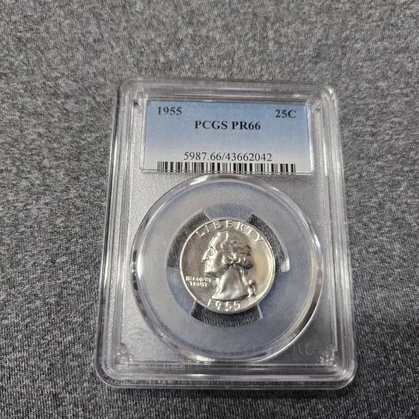 [BUNJANG] 1955 Quarter Silver Coin PCGS PR66 / 1955년 PCGS PR66 쿼터 은화 동전