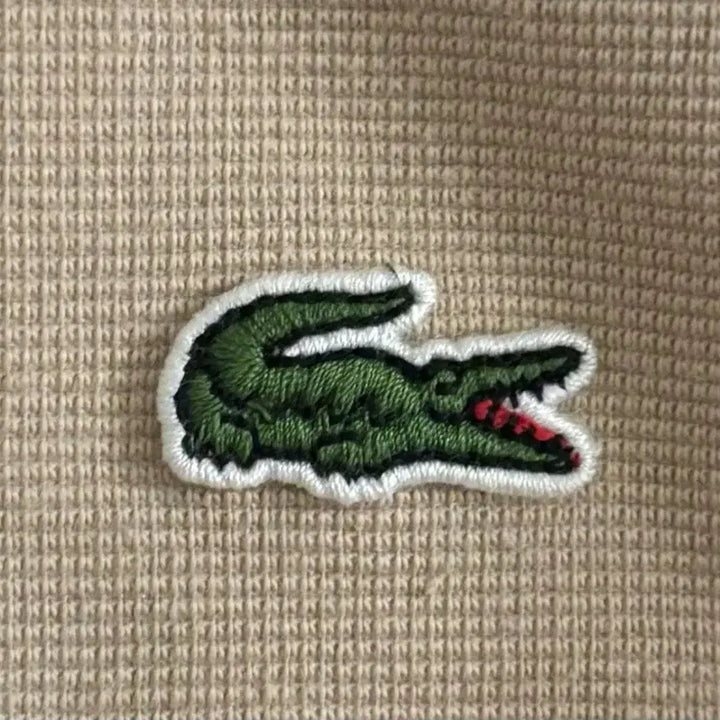 [BUNJANG] Lacoste Beige Crewneck Long Sleeve T-Shirt / 라코스테 베이지색 크루넥 긴팔 티셔츠