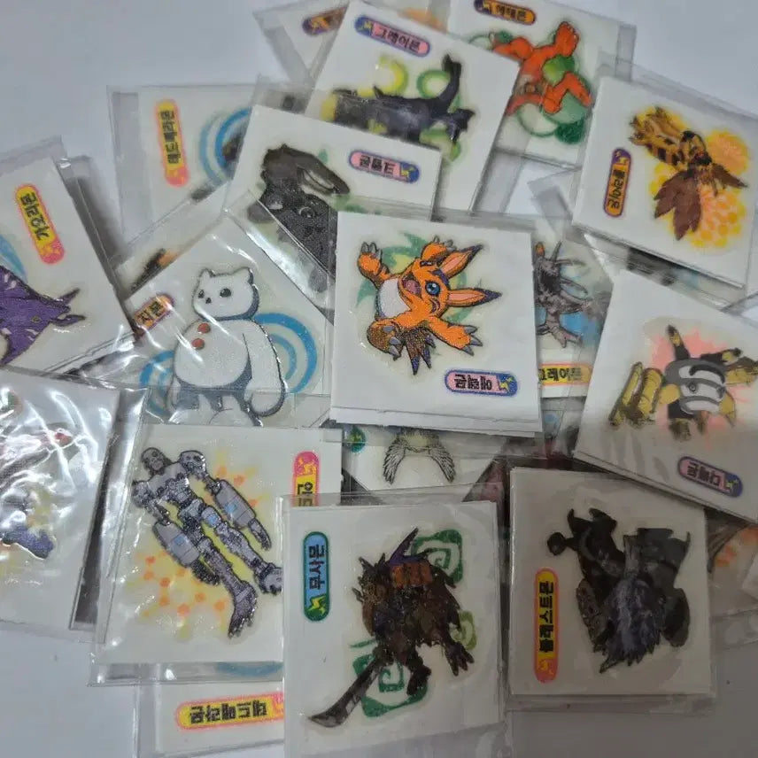 [BUNJANG] Classic Digimon Glow-in-the-Dark Seal Stickers / 고전 디지몬 야광 씰 스티커