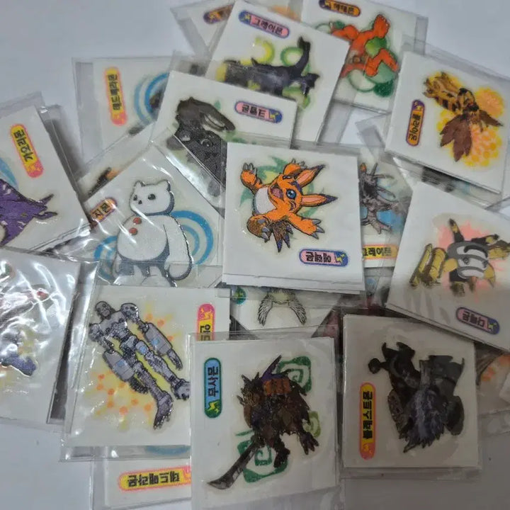 [BUNJANG] Classic Digimon Glow-in-the-Dark Seal Stickers / 고전 디지몬 야광 씰 스티커