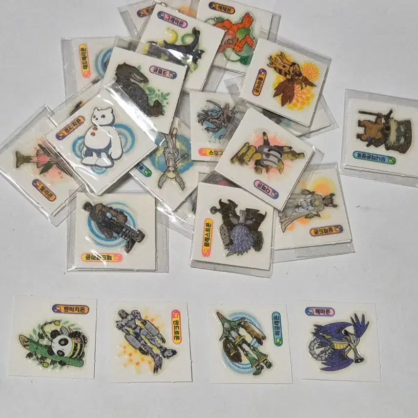 [BUNJANG] Classic Digimon Glow-in-the-Dark Seal Stickers / 고전 디지몬 야광 씰 스티커