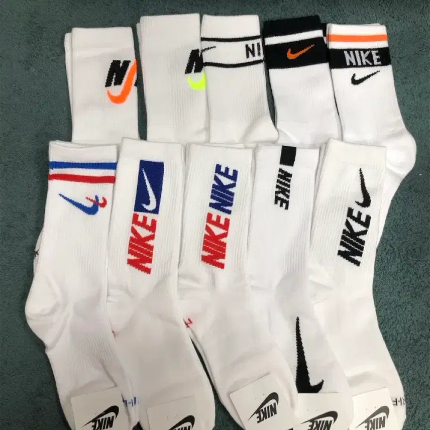 [SOLD OUT] [무료배송]나이키 에브리데이 데일리 장목양말 10종 1세트
