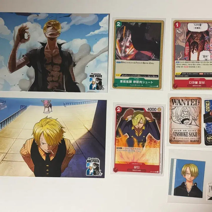 [BUNJANG] One Piece Sanji Paper Goods &amp; Postcard Set / 원피스 상디/산지 포스트 카드 및 지류 굿즈 세트