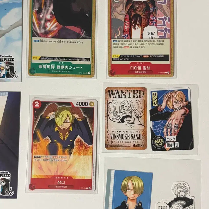 [BUNJANG] One Piece Sanji Paper Goods &amp; Postcard Set / 원피스 상디/산지 포스트 카드 및 지류 굿즈 세트