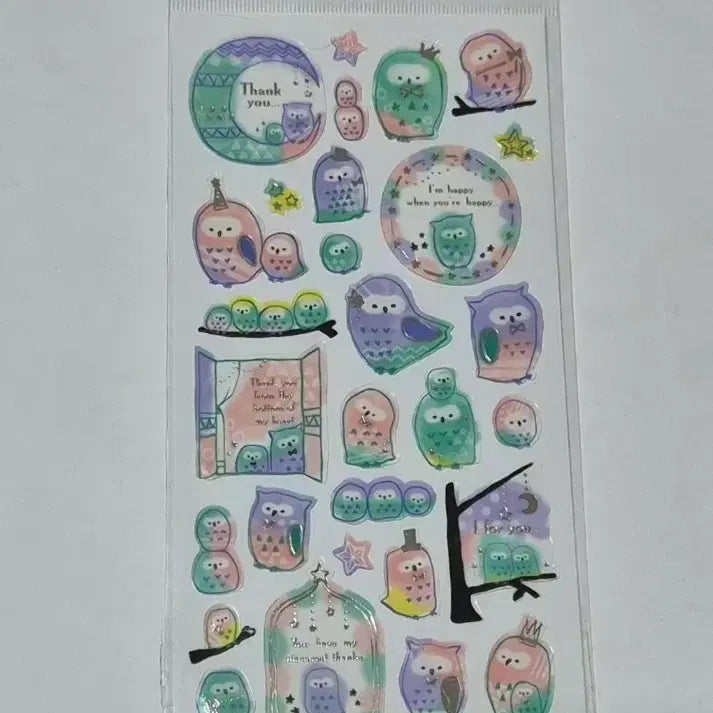 [BUNJANG] Classic Owl Seal Sticker / 고전 부엉이 씰 스티커