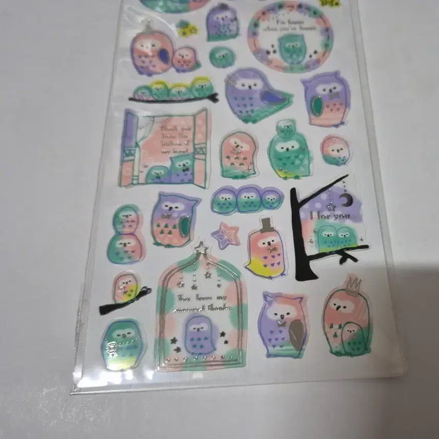 [BUNJANG] Classic Owl Seal Sticker / 고전 부엉이 씰 스티커