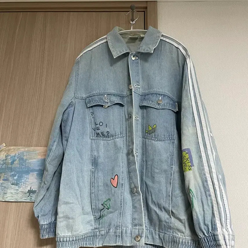 [BUNJANG] Adidas x Fiorucci Collaboration Denim Jacket / 택배가능,5.20까지) 아디다스 피오루치 콜라보 데님 자켓 청자켓