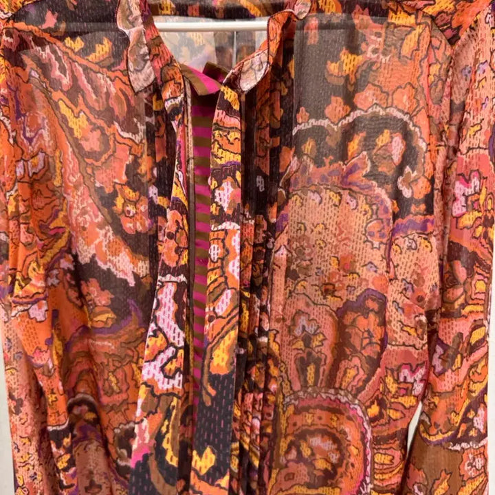 [BUNJANG] Oilily Silk Blouse Shirt Size 44 / 오일릴리 실크 블라우스 셔츠 44사이즈