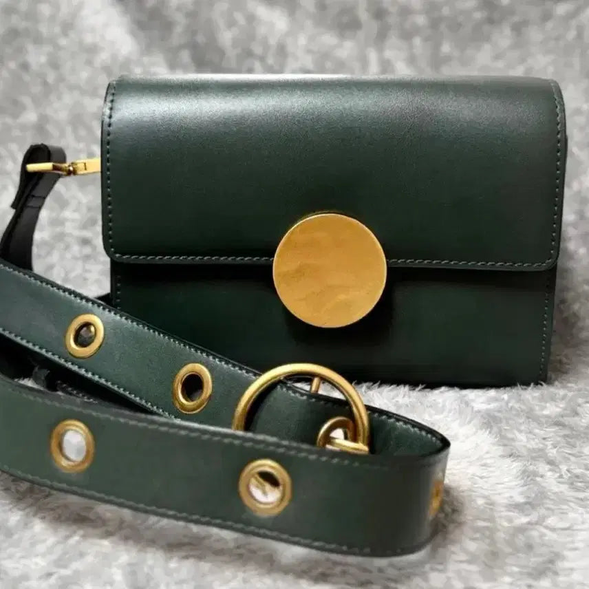 [BUNJANG] Lier Paris Greta Circle Mini Bag - Green / [새상품] 뤼에르 파리 그레타 서클 미니백