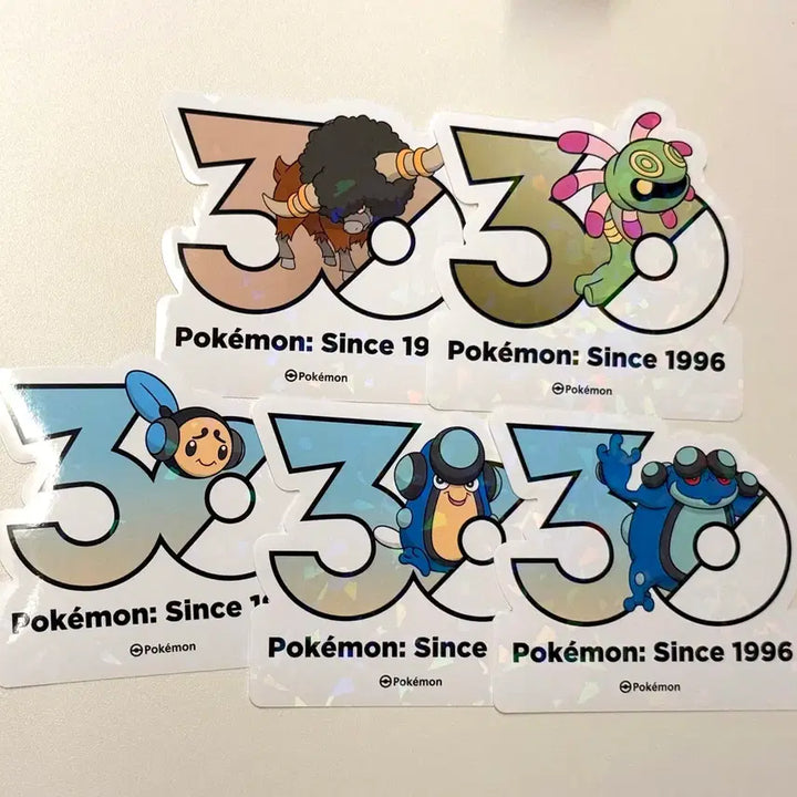 [BUNJANG] Pokemon 30th Anniversary Hologram Sticker / 32종)포켓몬 30주년 스티커 장당3000-5000