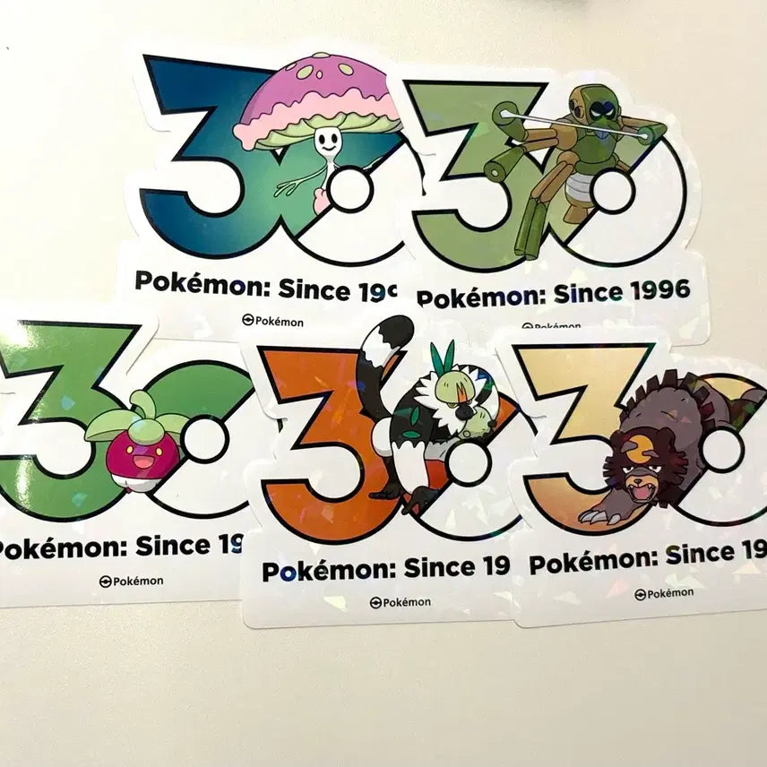 [BUNJANG] Pokemon 30th Anniversary Hologram Sticker / 32종)포켓몬 30주년 스티커 장당3000-5000
