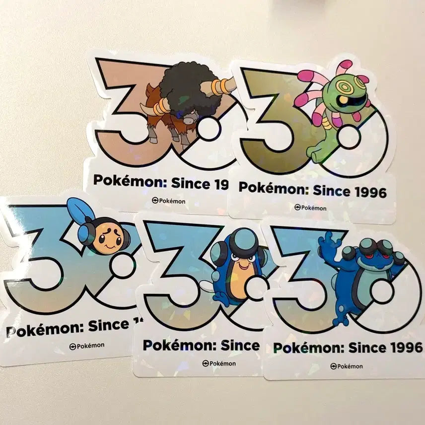 [BUNJANG] Pokemon 30th Anniversary Hologram Sticker / 32종)포켓몬 30주년 스티커 장당3000-5000