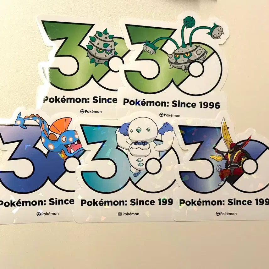 [BUNJANG] Pokemon 30th Anniversary Hologram Sticker / 32종)포켓몬 30주년 스티커 장당3000-5000