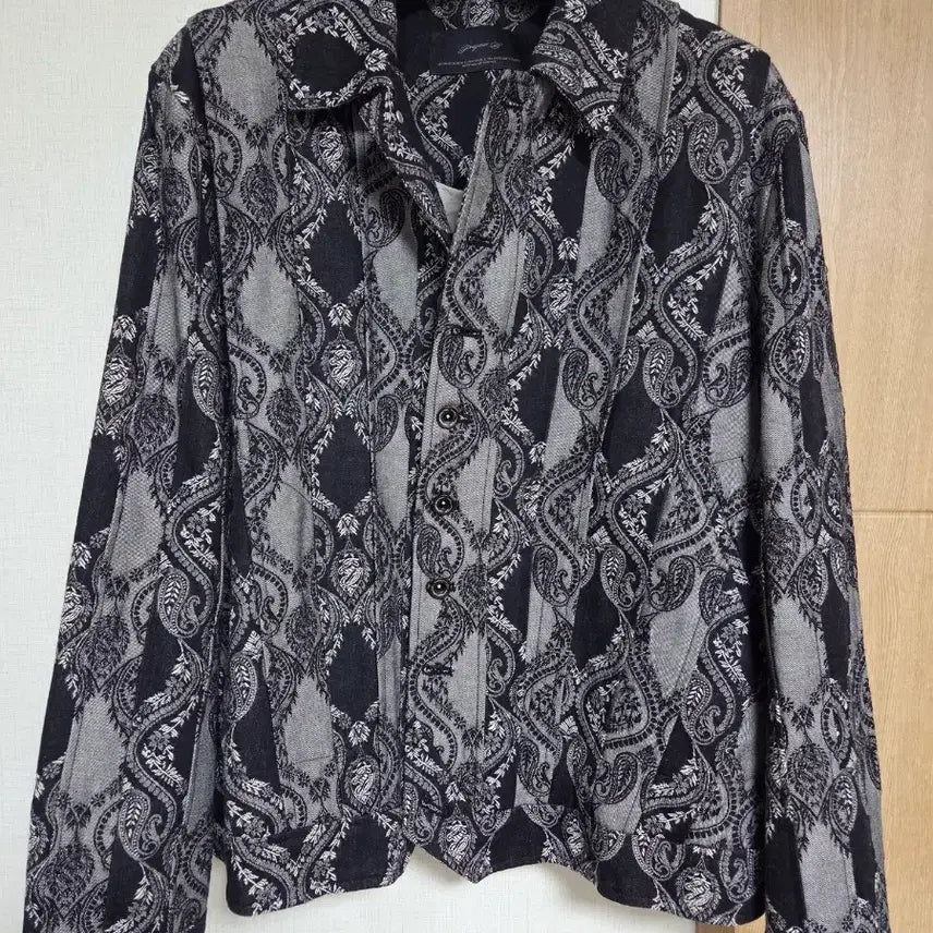 [BUNJANG] Professor-i Paisley Pleated Jacket Size 46 / 프로페서이 페이즐리 플리츠 자켓 46사이즈