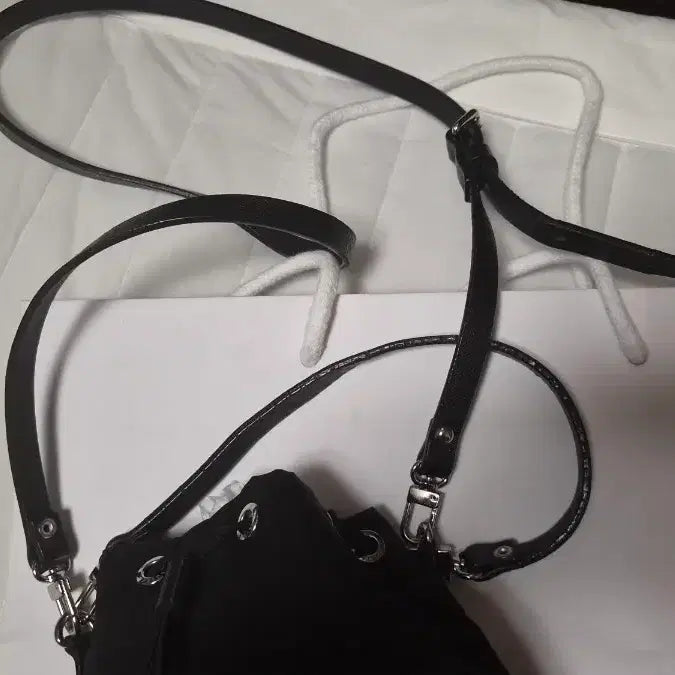[BUNJANG] Prada Black Logo Bucket Pouch Crossbody Bag / 프라다 버킷파우치 백