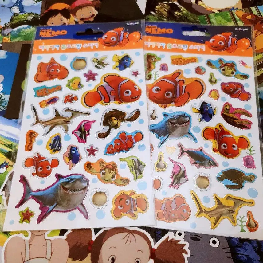 [BUNJANG] Disney Nemo Retro Sticker Set (2 Types) Bundle / 고전문구) 레트로 디즈니 니모 스티커 2종 세트 일괄