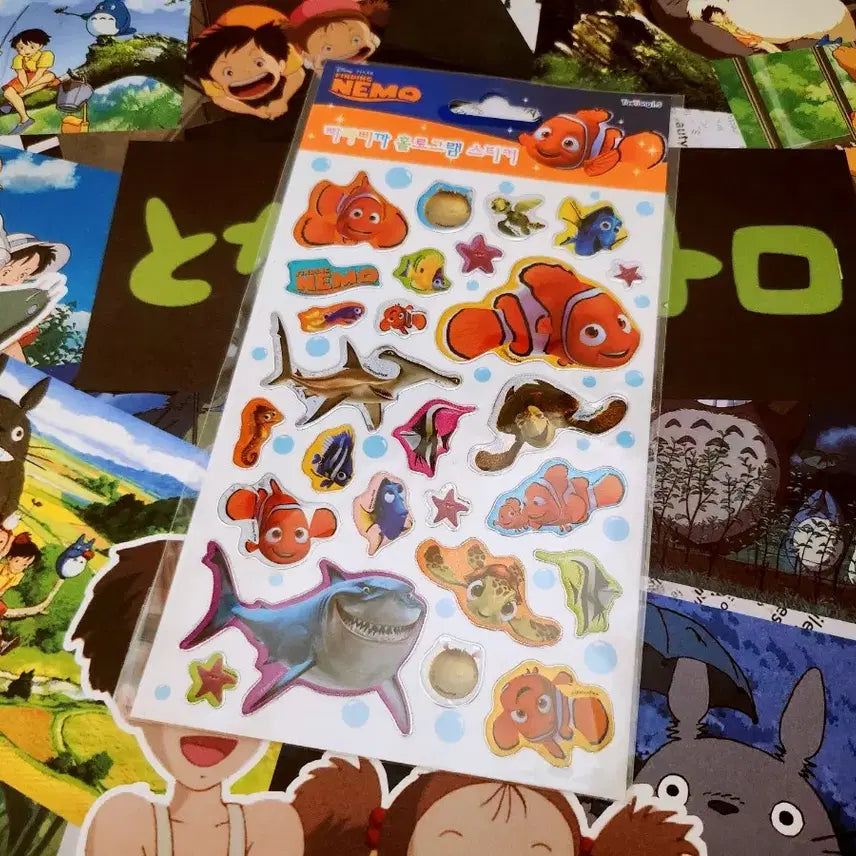 [BUNJANG] Disney Nemo Retro Sticker Set (2 Types) Bundle / 고전문구) 레트로 디즈니 니모 스티커 2종 세트 일괄