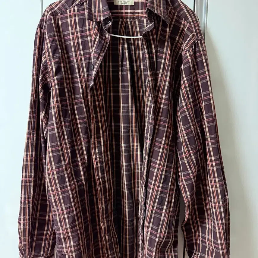 [BUNJANG] Burberry Brown Check Shirt / 버버리 브라운 체크 셔츠