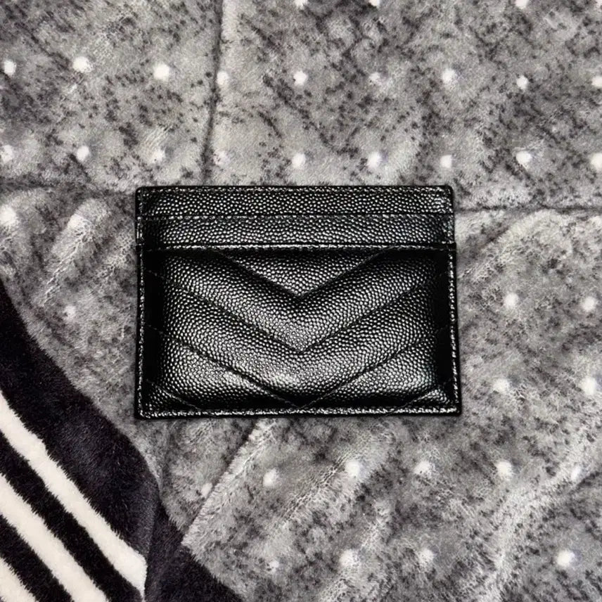 [BUNJANG] Saint Laurent Monogram Card Holder Black Gold Hardware / [풀박스/정품]생로랑 카드지갑 모노그램 금장