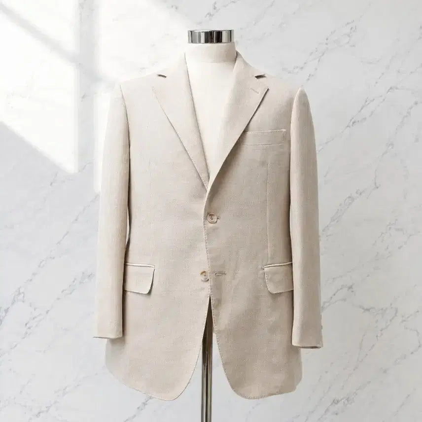 [BUNJANG] Ede &amp; Ravenscroft Ivory Wool Silk Linen Tailored Jacket / 에드 앤 레이븐스크로 아이보리 울 실크 리넨 테일러드 자켓
