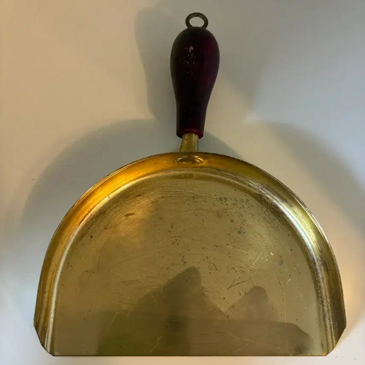 [BUNJANG] Vintage Brass Crumb Brush &amp; Dustpan Set with Wood Handle / 빈티지 우드브라스 테이블 크럼브세트