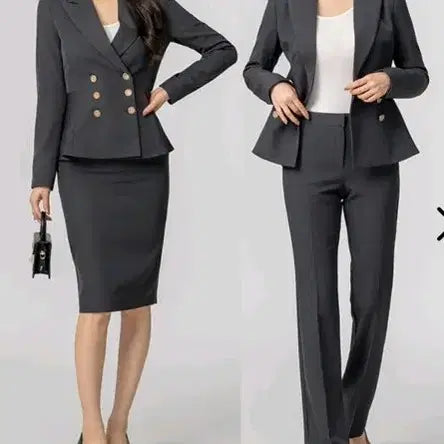 [BUNJANG] ODD Three-Piece Suit Set (Jacket + Skirt + Pants) - Size M / 오드 정장셋업 M 쓰리피스 (자켓+스커트+바지)