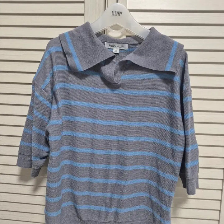 [BUNJANG] Lapial de Stockholme Striped Knit Sailor Collar Top / Lapial de Stockholme 스트라이프 니트