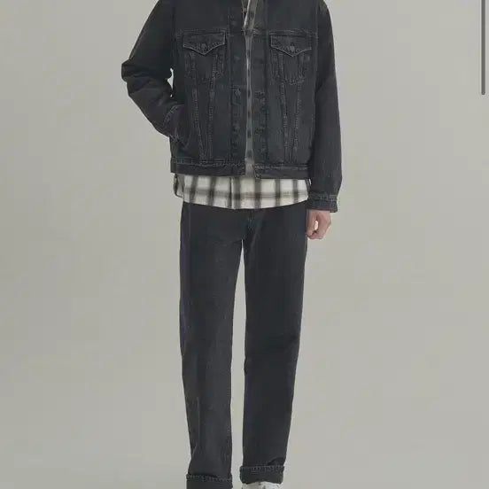 [BUNJANG] INDELOW Black Denim Trucker Jacket / 인더로우 블랙 데님 트러커 자켓 3