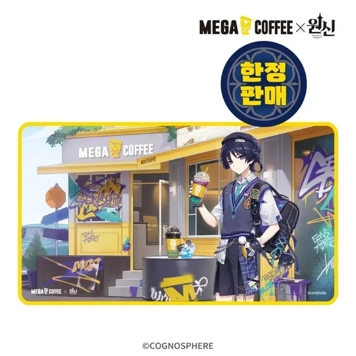 [BUNJANG] Genshin Impact Wanderer Desk Mat / 원신 방랑자 메가커피 장패드 (+메모지 덤