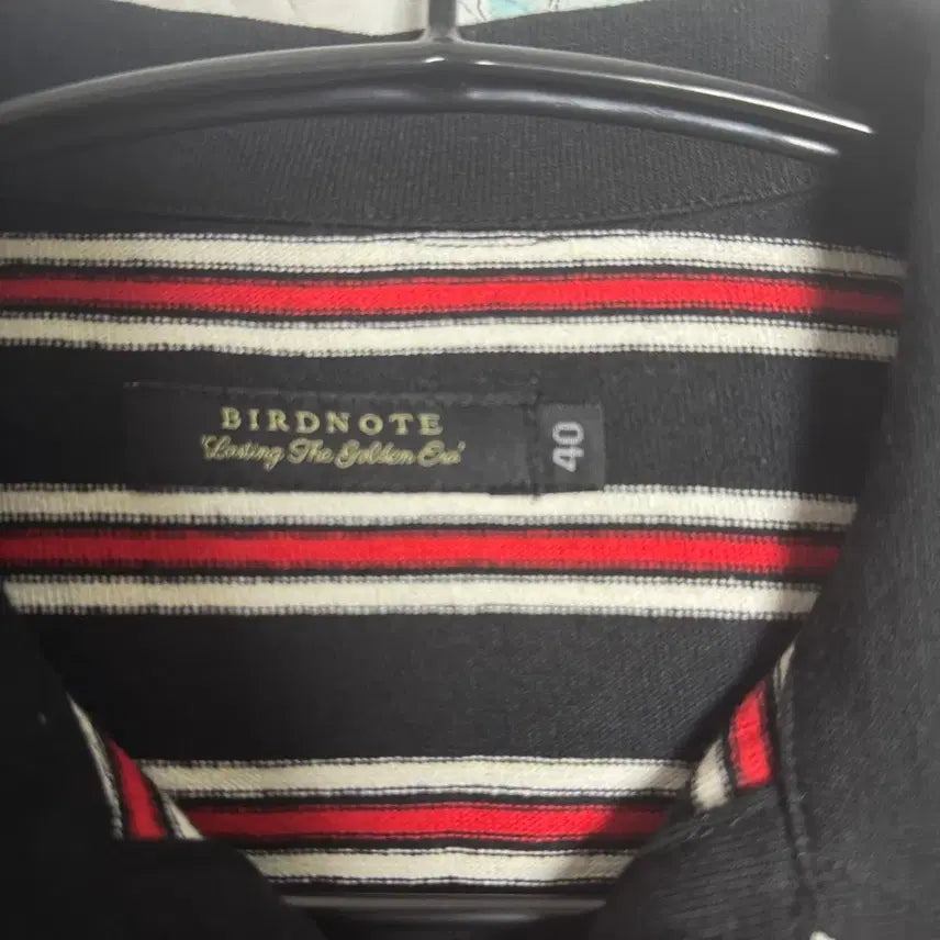 [BUNJANG] Bird Note Striped Long Sleeve T-Shirt / 버드노트 티셔츠