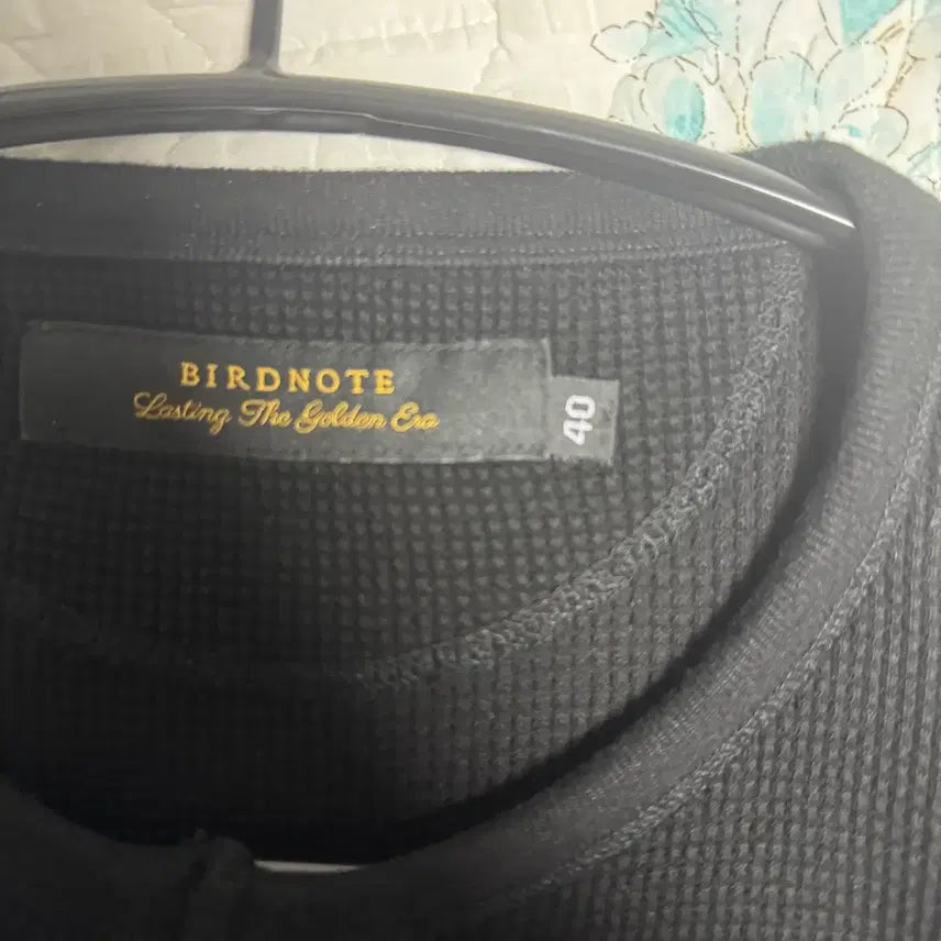 [BUNJANG] Bird Note Black Waffle Long Sleeve T-Shirt Size 40 / 버드노트 티셔츠